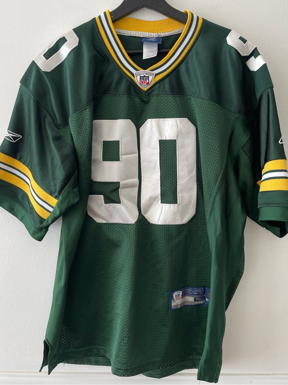 Reebok NFL Green Bay Packers BJ Raji #90 Jersey Size 50